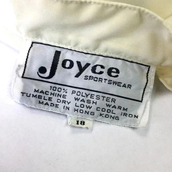 Vintage Joyce Womens Ivory Puff Sleeve Ruffle Frill Button Front Blouse Size 18 - Picture 7 of 9